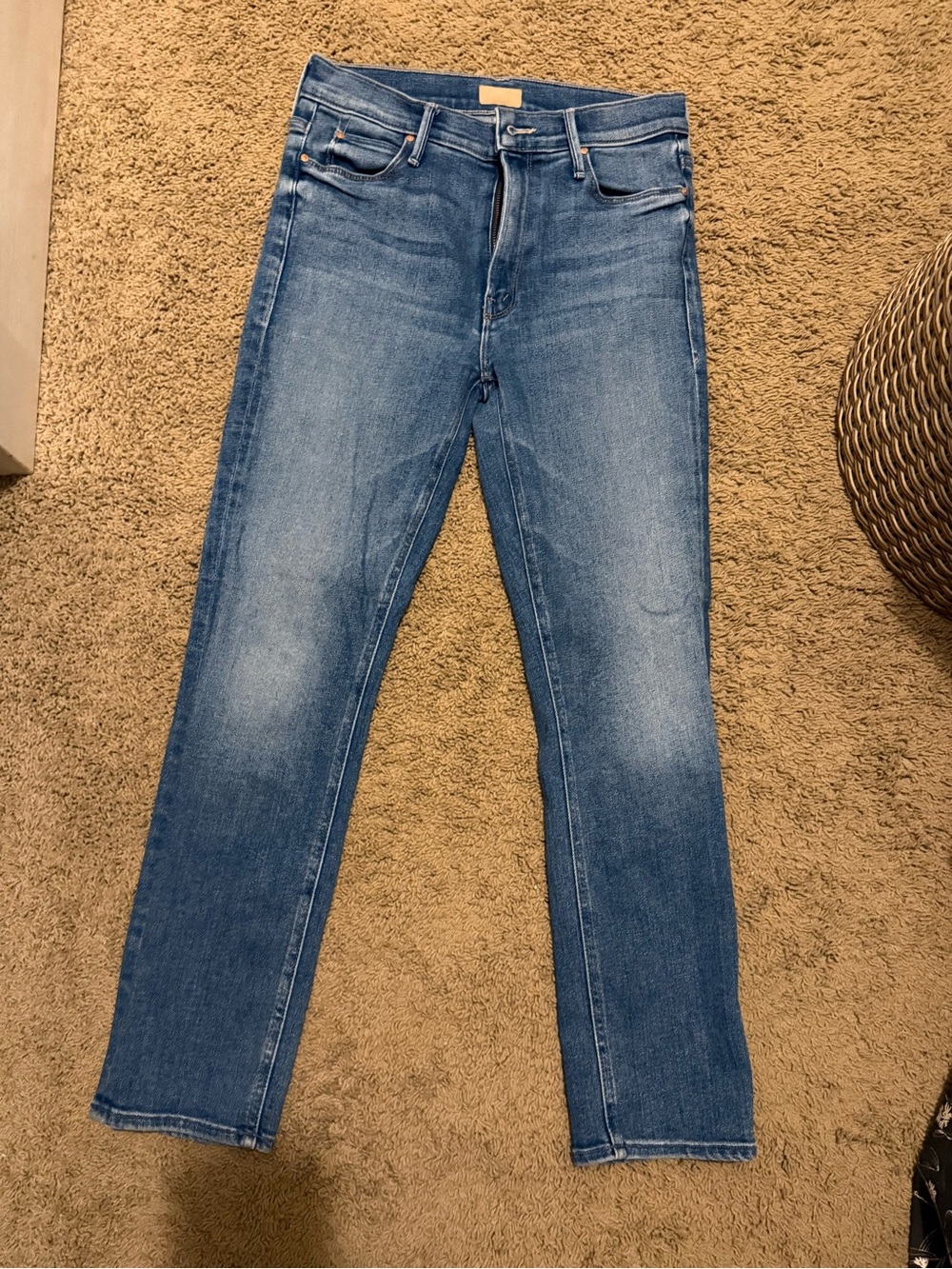MOTHER Women's Skinny Jeans in Medium Blue Wash
